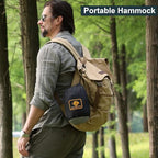 Camping Hammock with Net (Black & Grey / Large)