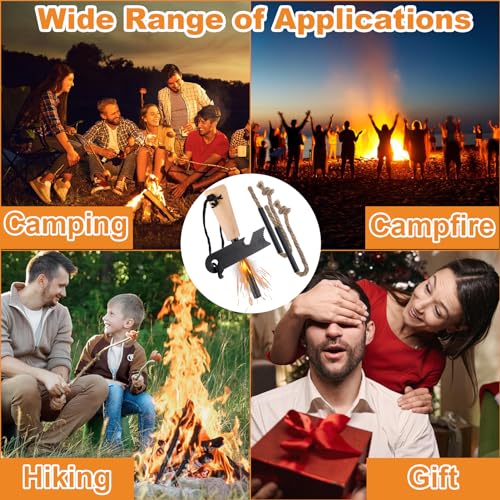 Fire Starter Tool Kit Survival Gear for Hiking Campfires Bushcraft