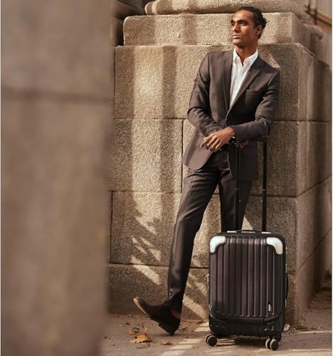 Carry on Luggage 22x14x9 Airline Approved (Black / 20 Inch)