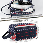 Tactical Toiletry Bag For Men Hygiene Bag EDC Military Tool Molle Pouches Small Dopp Kit Mens Shaving Kit Travel shower Bags Star (1 US Star-Spangled)