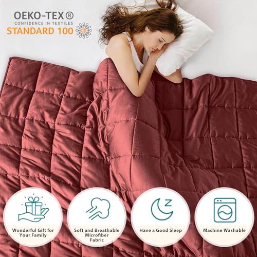 Weighted Blanket (10-burgundy / 48" x 72" | 15lbs)