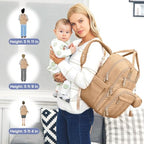 Diaper Bag Backpack (Light Khaki)