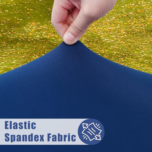 2 Pack Rectangle Spandex Fitted Table Cloth (Navy / 96" x 36" (Rectangular))