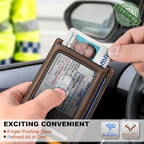 Men Slim Leather Wallet Money Clip 7Cards (Coffee7491)