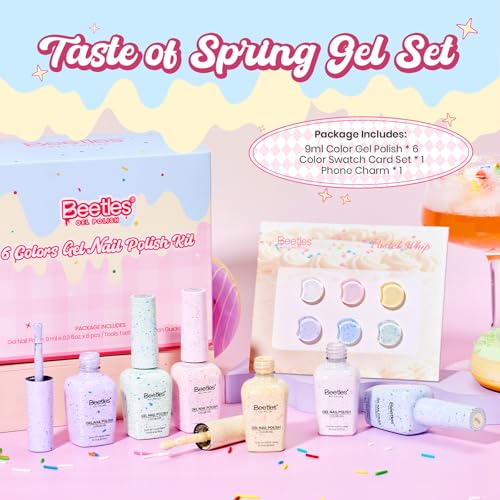 Beetles Pastel Gel Nail Polish Set (A - Pink Yellow Blue | Easter Pastel Whip)