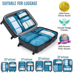 8 Set Packing Cubes for Travel Essentials (15 Ocean Blue)