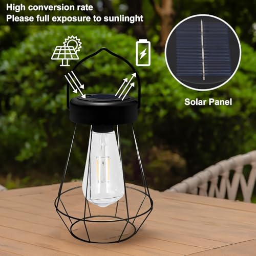 Solar Lanterns Outdoor Lights (2Pack-Hanging Solar Lantern)