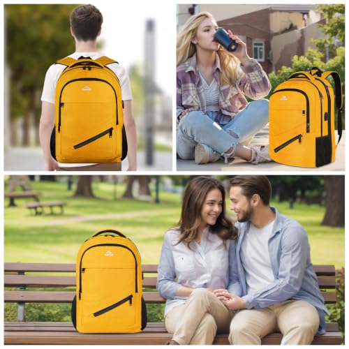 Yellow Backpack for Women (Yellow / 17 Inch)