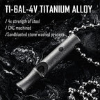KA22 Titanium EDC Whistle Outdoor Emergency Whistle for Keychain (One Size / KA22)