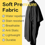 Salon Professional Barber Cape with Multi Position Snap Closure Hair Cutting Kits Thin Hairdressing Capes for Unisex 47” * 56” (47 * 56)