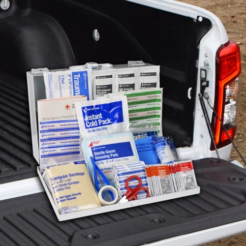 9302-25M 25-Person Contractor's First Aid Kit for Home Renovation, Job Sites, and Construction Vehicles, 178 Pieces, White (Kit)