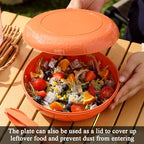 6 Piece Camping Mess Kit with Bowl (1.Orange)