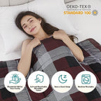 Weighted Blanket (17-red and Black Checkered Pattern / 60" x 80" | 15lbs)
