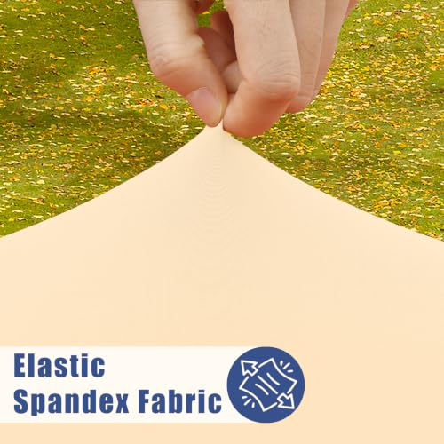 2 Pack Rectangle Spandex Fitted Table Cloth (Ivory / 60" x 30" (Rectangular))