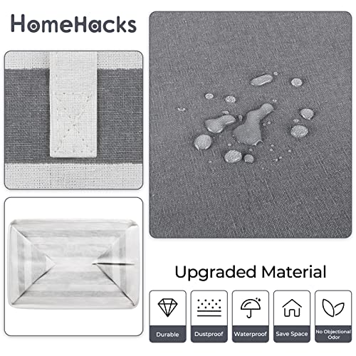 2 Pack Large Laundry Basket (125L / Grey)