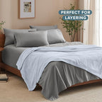 Fleece Blanket Luxury Microplush (Throw/Travel / 09 - Blue Mist)