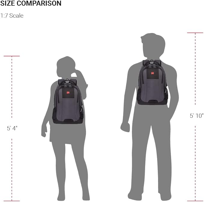 SwissGear Cecil 5505 Laptop Backpack, Dark Grey/Black - Image 6