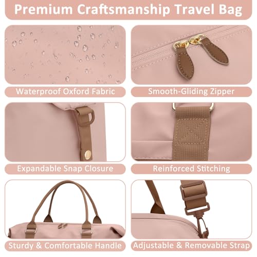 Women Travel Duffle Bags (Pink / X-Large)