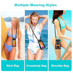 Large Capacity Waterproof Phone Pouch Floating (Black,1 Piece)