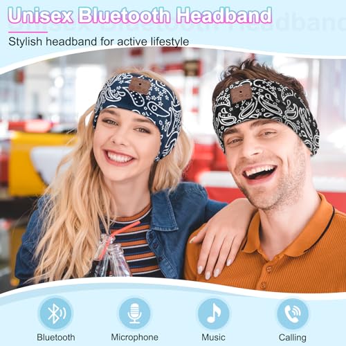 2 Pack Sleeping Headphones (Boho Black+ Blue)