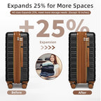 Luggage Sets 6 Piece (Black / 6 Piece Set (18/20/24/28/DB/TB))