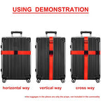 Luggage Straps for Suitcases TSA Approved Travel Essentials 8 Pack (Red)