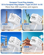 European Travel Plug Adapter (Type A/C/G/I-Multi Country)