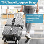 Anti Theft Suitcase Belt with TSA Lock (Cross Black-New)