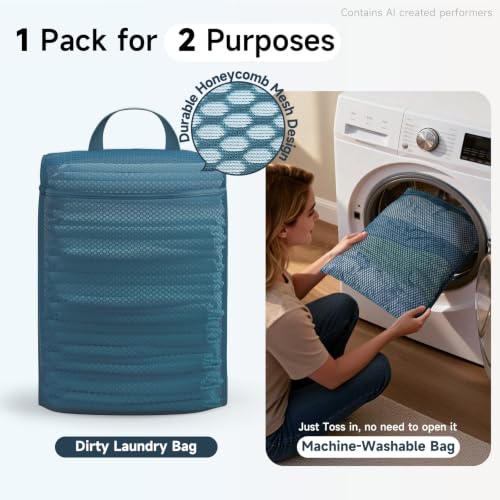 Packing Cubes for Travel (10 Dark Blue Floral)