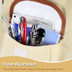 2 Bottle Wine Cooler Tote Carrier (Beige / 2 Bottle-with front pocket)