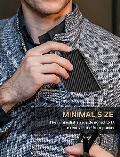 Mens Wallet Card Holder (Carbon Fiber Black)