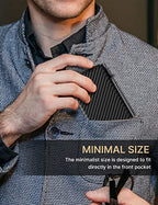 Mens Wallet Card Holder (Carbon Fiber Black)