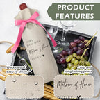 Cute Pink Bow Ribbon Engagement Gift Wine Bag (Wedding Wine Bag Style 9)