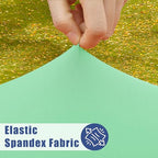 2 Pack Rectangle Spandex Fitted Table Cloth (Bright Green / 60" x 30" (Rectangular))