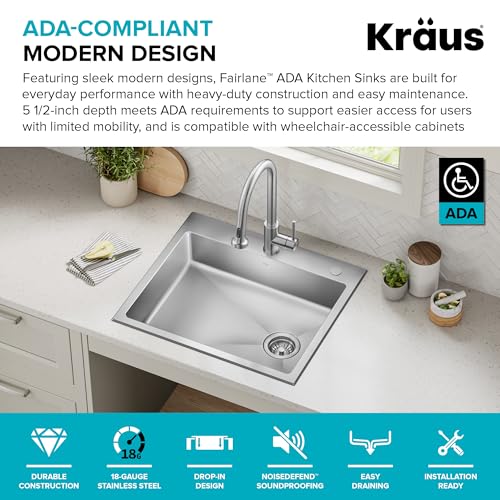 Fairlane 25 inch ADA Compliant Drop In (25 Inch / Non-Workstation Drop-In)