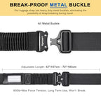 Luggage Straps for Suitcases TSA Approved Suitcase Belt (Black / 72″ L & 72″ L)