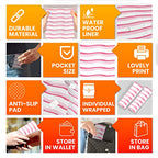 20 Pack Disposable Toilet Seat Covers (Pink Waves)