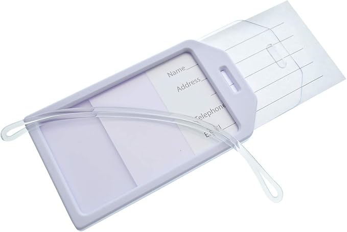 5 Pack - Premium Rigid Airline Luggage Tag Holders - Heavy Duty Hard Plastic - Image 6