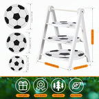 3 Tier Soccer Ball Serving Trays Wooden Shaped Soccer Stand Platters 12'' 10'' 8'' Round Charcuterie Plate Board Reusable Party Serving Plate for Game Tailgate Party Supplies (Soccer)