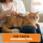 2-in-1 Deshedding & Dematting Comb & Grooming Brush for Dogs & Cats (2-Sided Dematting Comb)