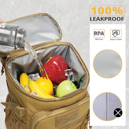 25L Insulated Cooler Backpack Water (Brown)