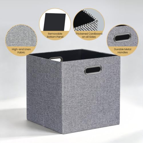 Fabric Storage Cubes (13×13×13/4pcs / Black/White Mixed)
