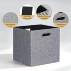 Fabric Storage Cubes (13×13×13/4pcs / Black/White Mixed)