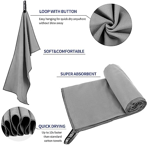 Microfiber Travel Towel (Gray / XL:30"×60")