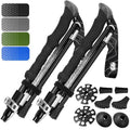 Premium Foldable Hiking Poles by USA Brand (EVA Foam - Black / 115-135 cm for Height: 5'10" and taller)
