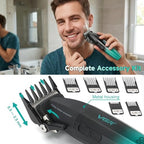 003 Professional Hair Clippers for Men with Clipper Trimmer Set (Green)