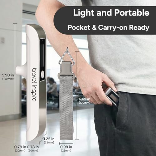 Digital Luggage Scale (White Stainless steel)