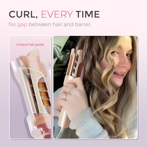 Automatic Rotating Curling Iron (1 inch / Peach)