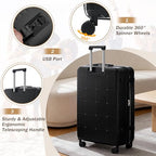 Luggage Sets 5 Piece (3-piece Set(20/24/28) / Black(20 top-open))