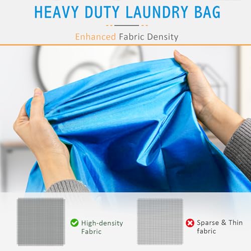 Extra Large Heavy Duty Laundry Bag (Extra Large Laundry Bag With Handles (Light Blue))